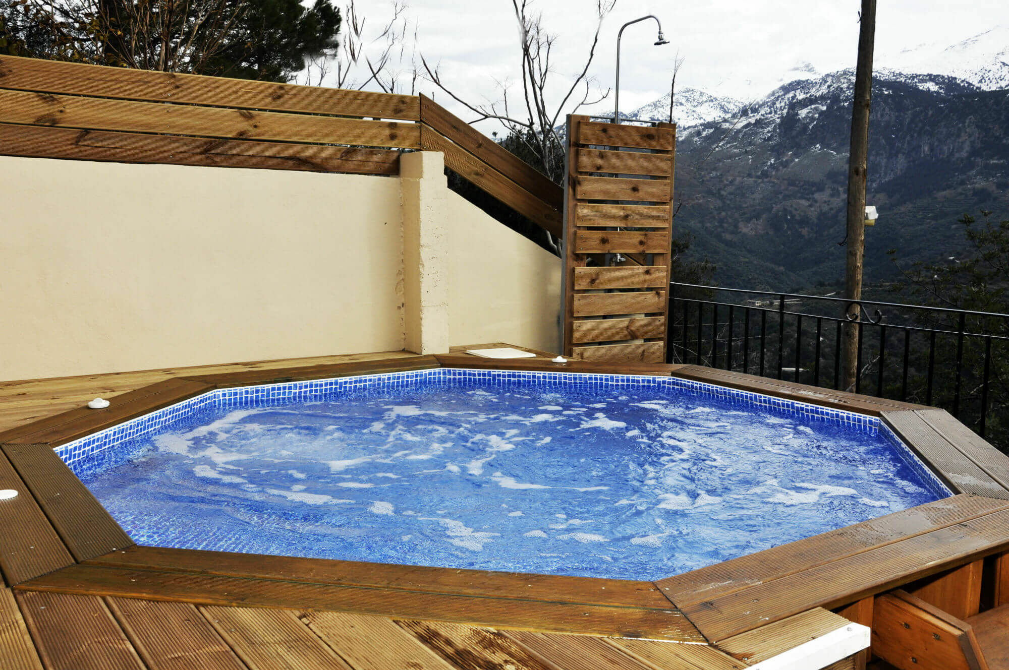 Villa Lakki Heated Round Pool Jacuzzi Lákkoi エクステリア 写真